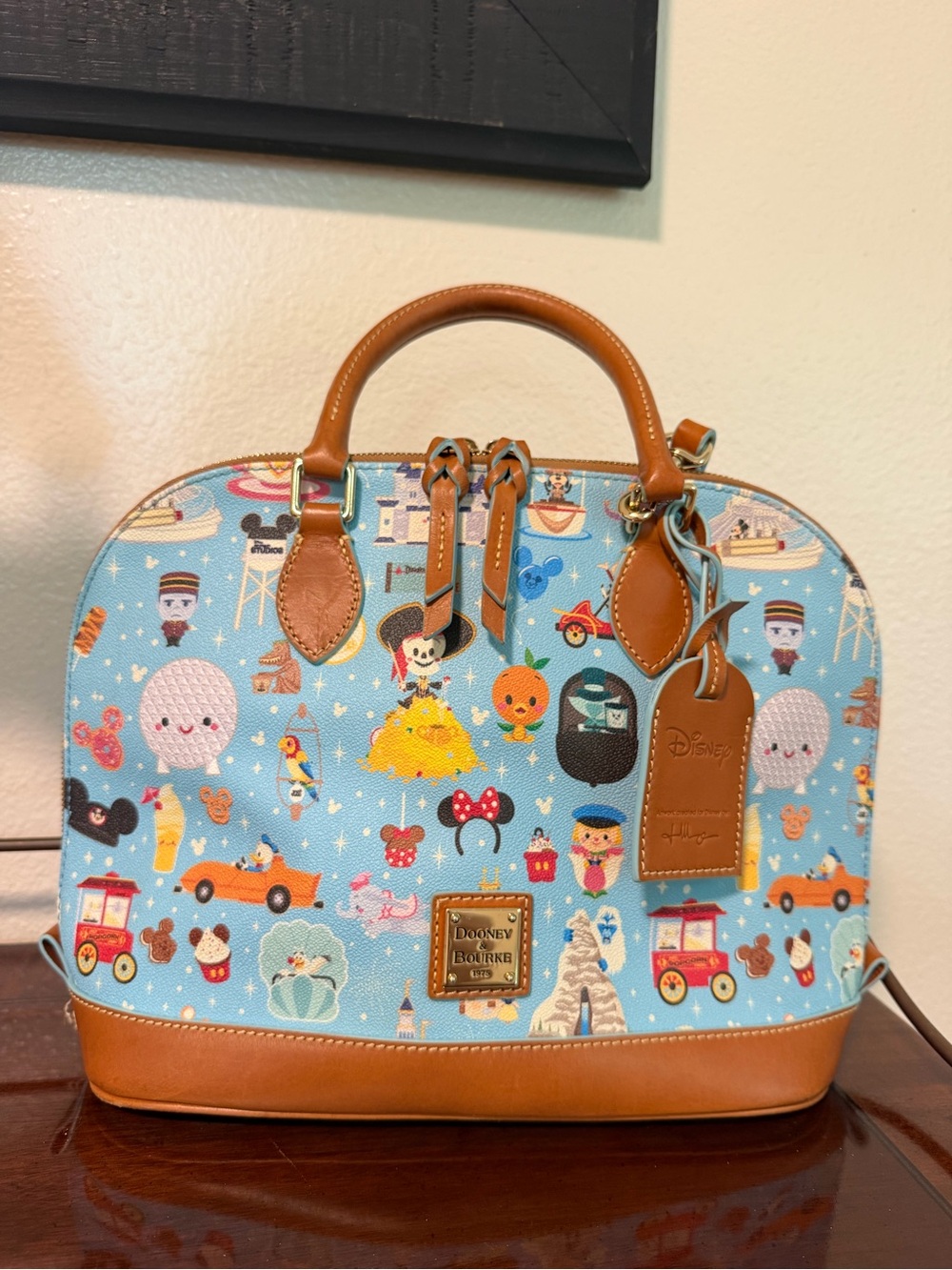 Dooney & Bourke Disney Jerrod Maruyama Kingdom of Cute Epcot Satchel Purse Bag